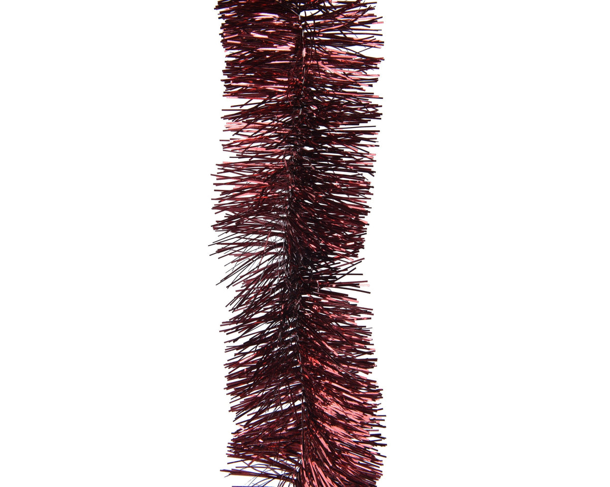 lametta guirlande pet shiny ossenbloed d.7cm x h.270cm