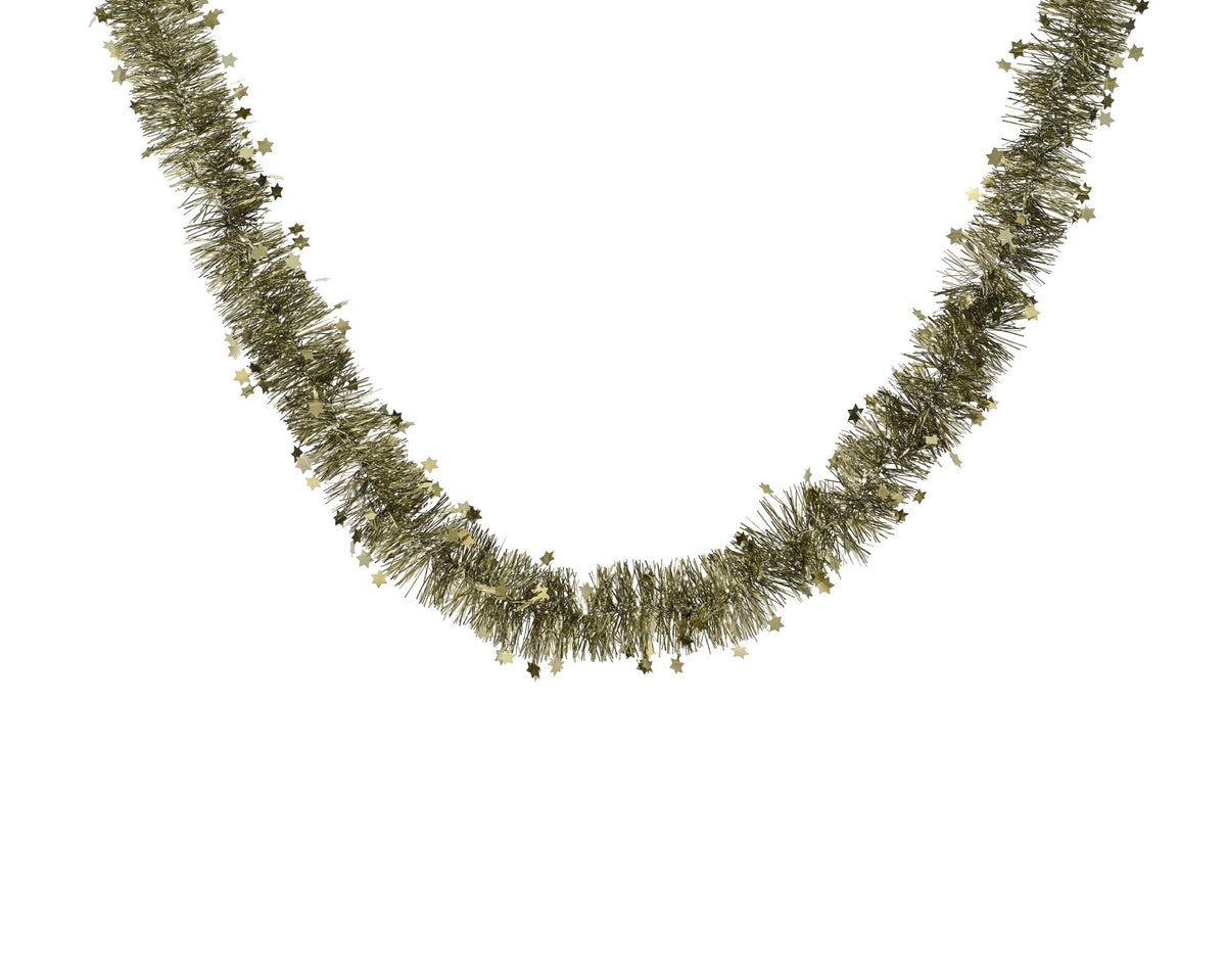 lametta guirlande pet shiny with star tinsel rosemarijn d.9cm x h.270cm