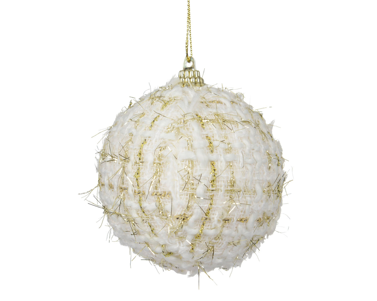 kerstbal foam wolwit d.8cm