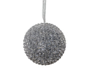 kerstbal foam zilver d.8cm