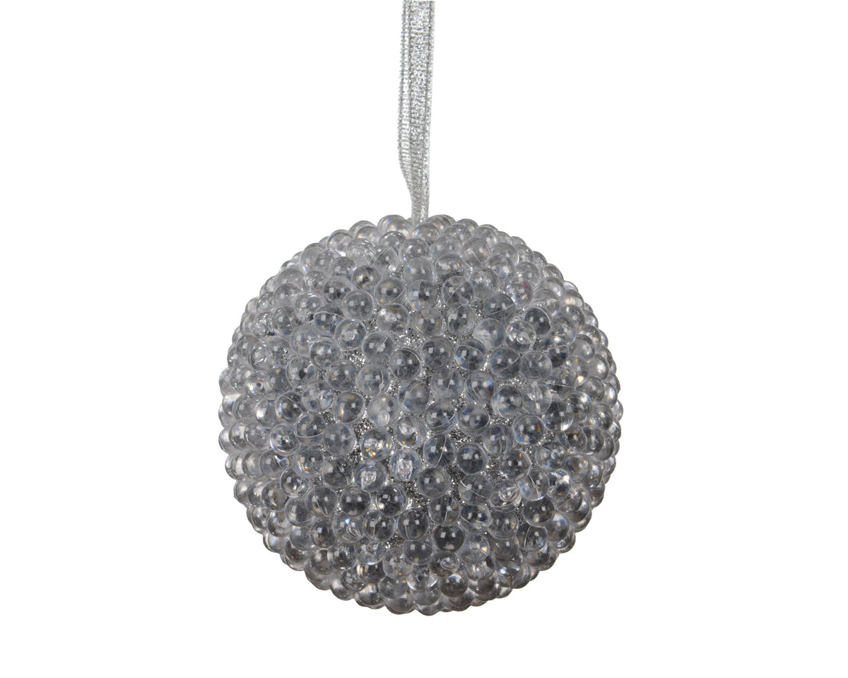 kerstbal foam zilver d.8cm