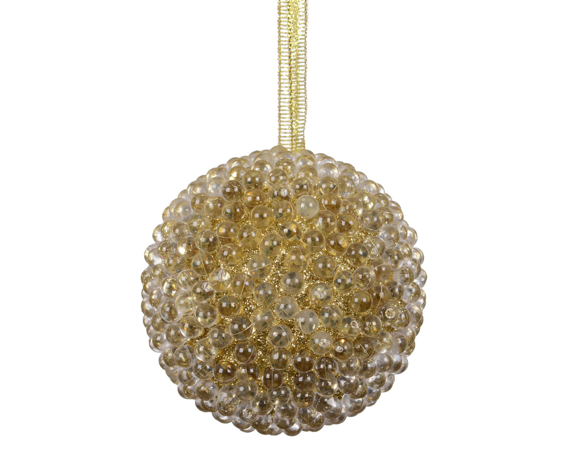 kerstbal foam goud d.8cm