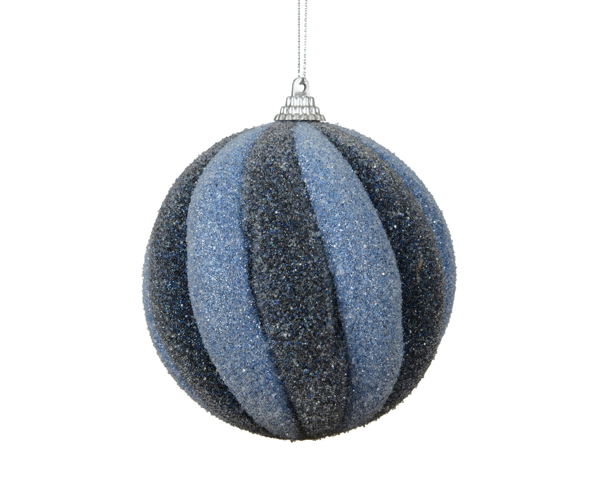 kerstbal foam glitter night blue - blue dawn blauw/kleur(en) d.8cm