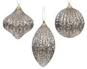 kerstbal foam glitter 3ass parel d.8cm