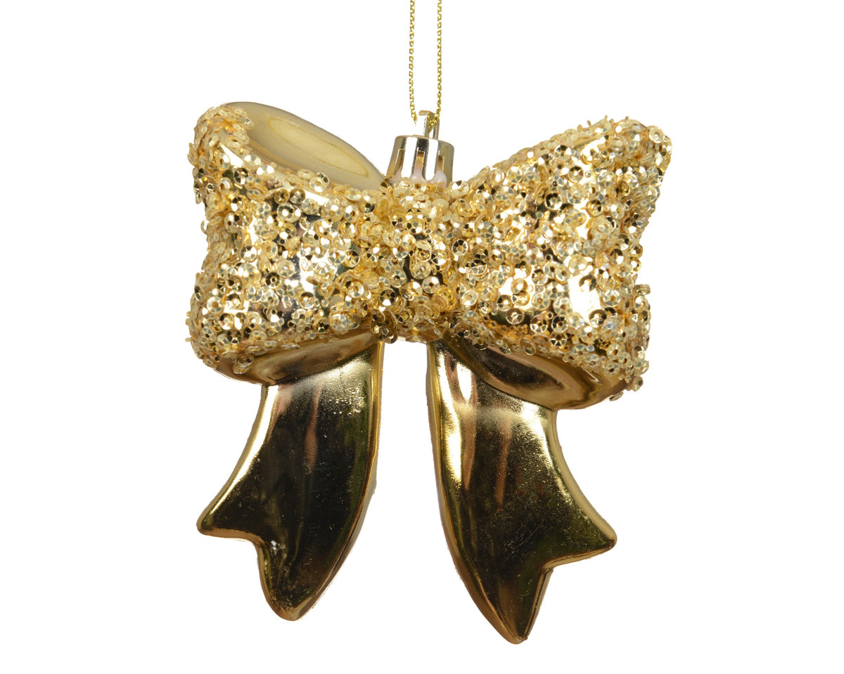 strik polystyreen shiny glitter licht goud l.8.7cm x w.3.4cm x h.9.8cm