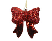 strik polystyreen shiny glitter kerstrood l.8.7cm x w.3.4cm x h.9.8cm