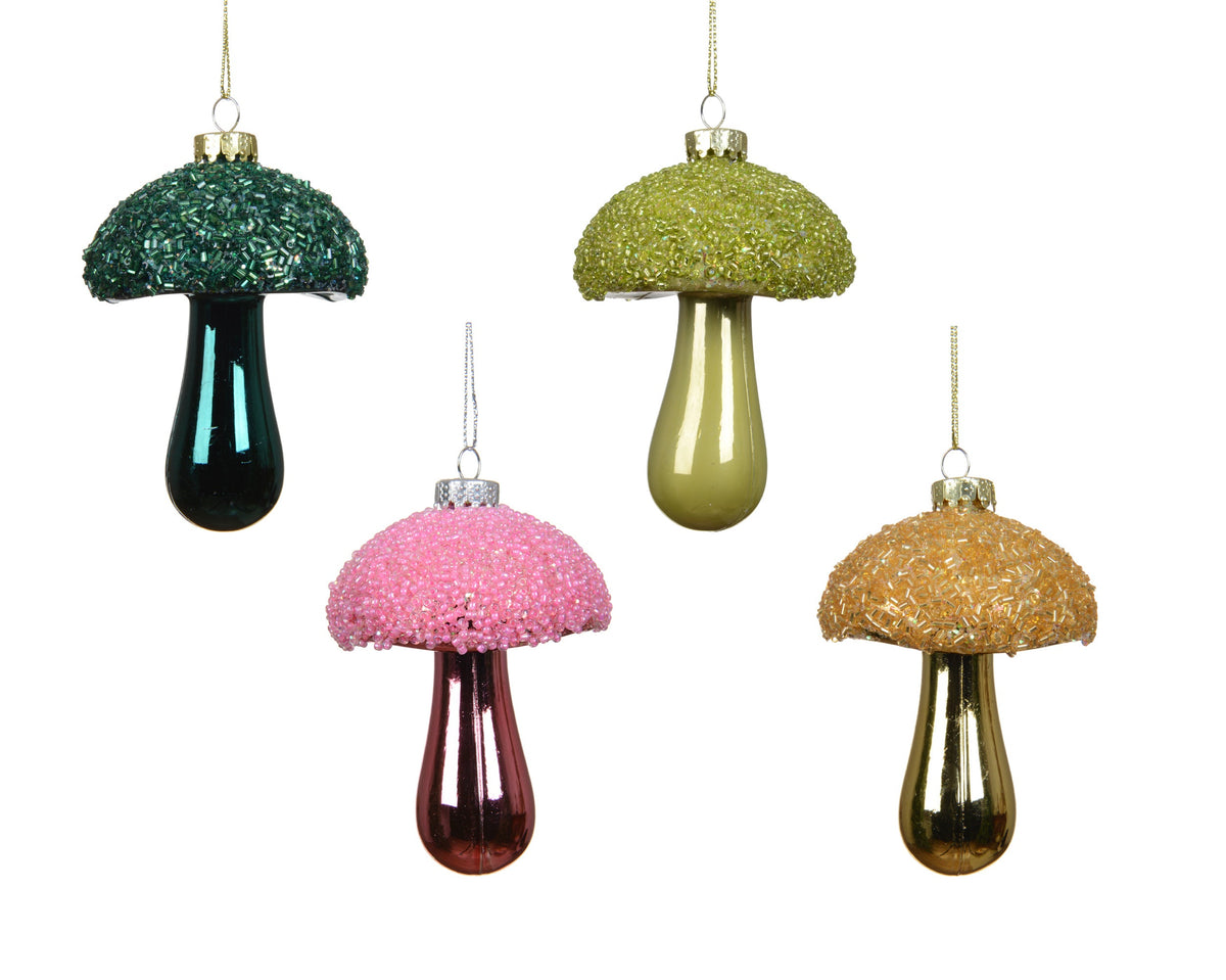 paddenstoel polystyreen shiny,pearl iris glitter 4col ass assortie l.9cm x w.7.5cm x h.7.5cm