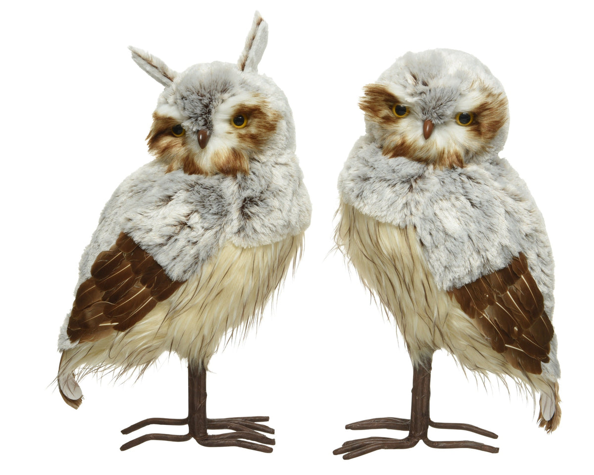 uil polyester feathers 2ass bruin/kleur(en) l.22cm x w.29cm x h.50cm