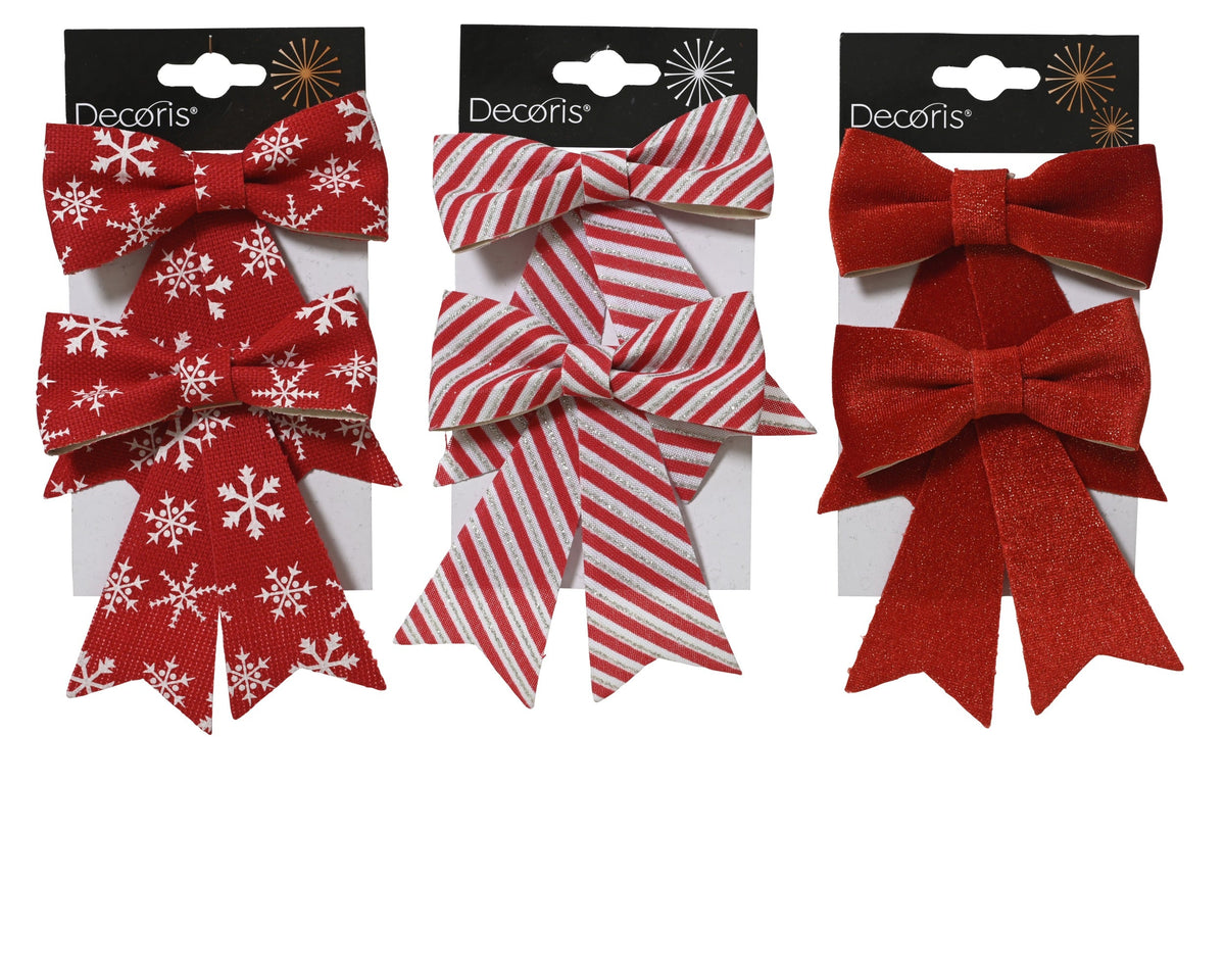 strik polyester 3ass kerstrood l.1cm x w.10cm x h.13cm