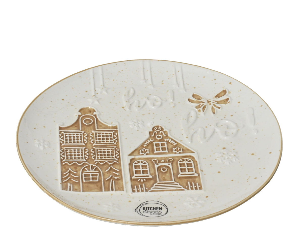 ontbijtbord dolomiet wit/kleur(en) d.20.5cm x h.1.8cm