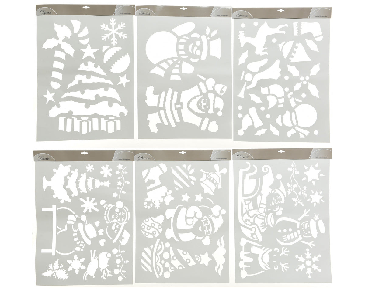 stencils papier winter scenery 6ass wit l.0.5cm x w.59.5cm x h.44.5cm