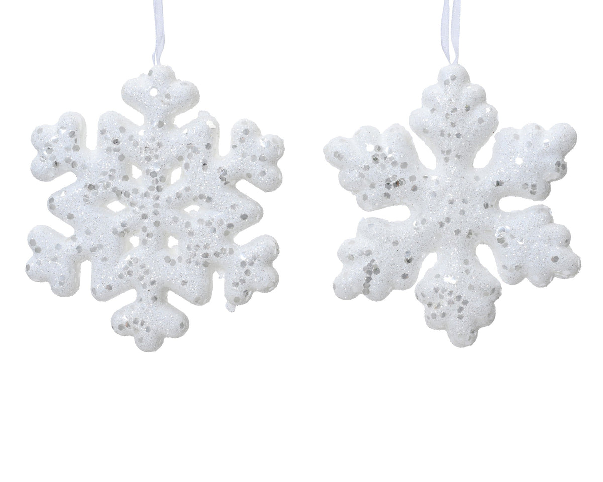 sneeuwvlok foam gl 2ass wit d.11cm x l.2cm