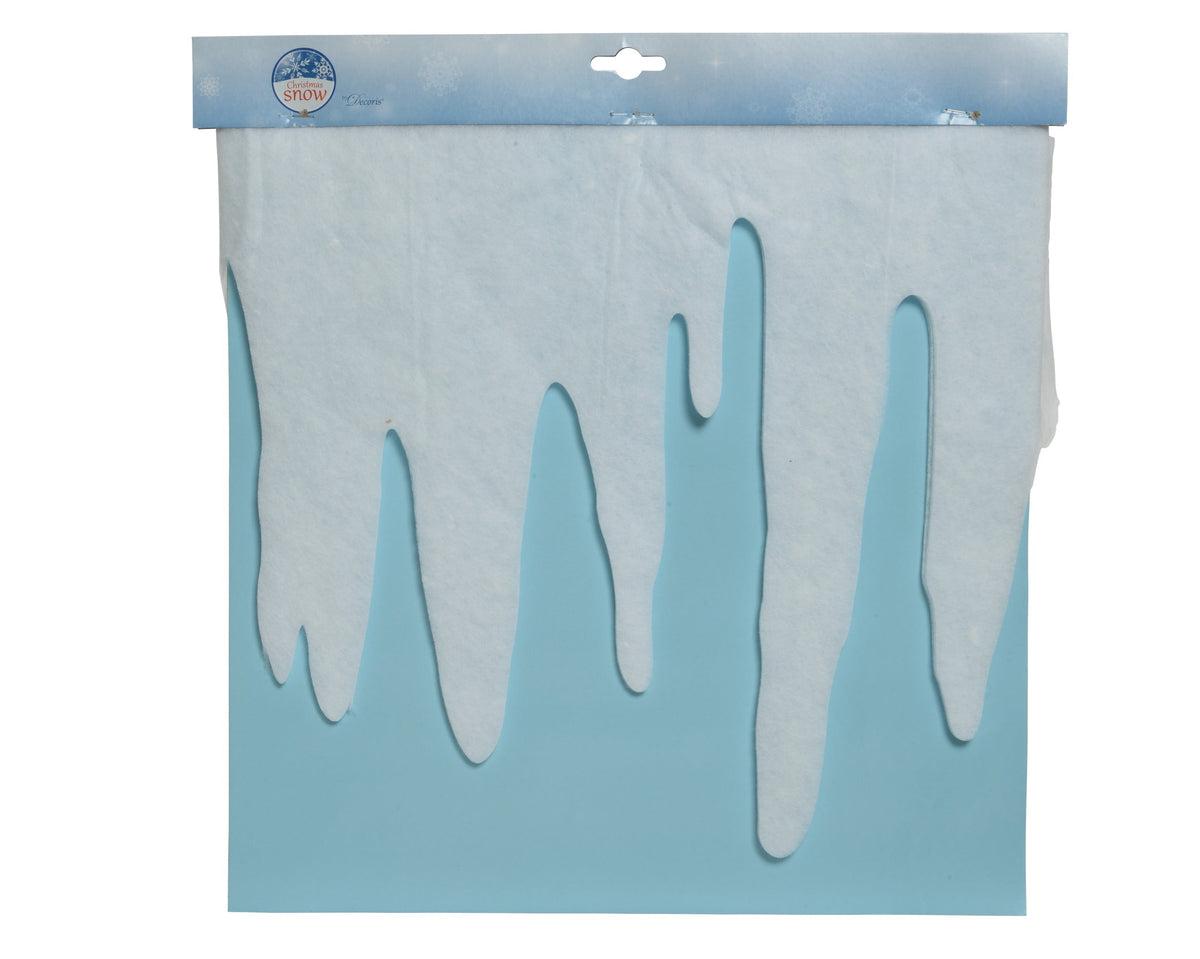 rand polyester icicle wit l.200cm x w.32cm x h.0.4cm