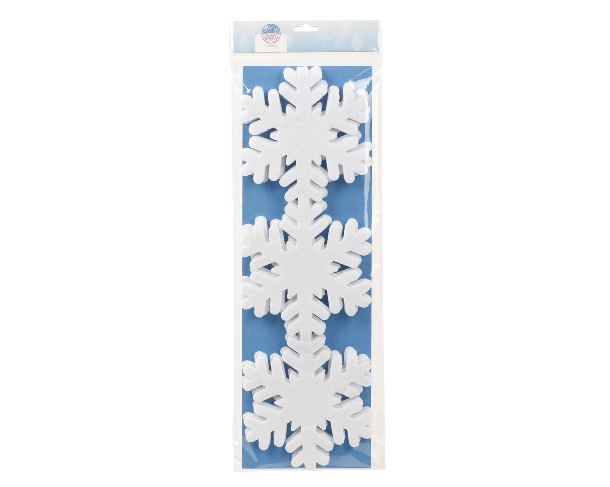 rand polyester snowflake wit d.15.5cm x l.180cm