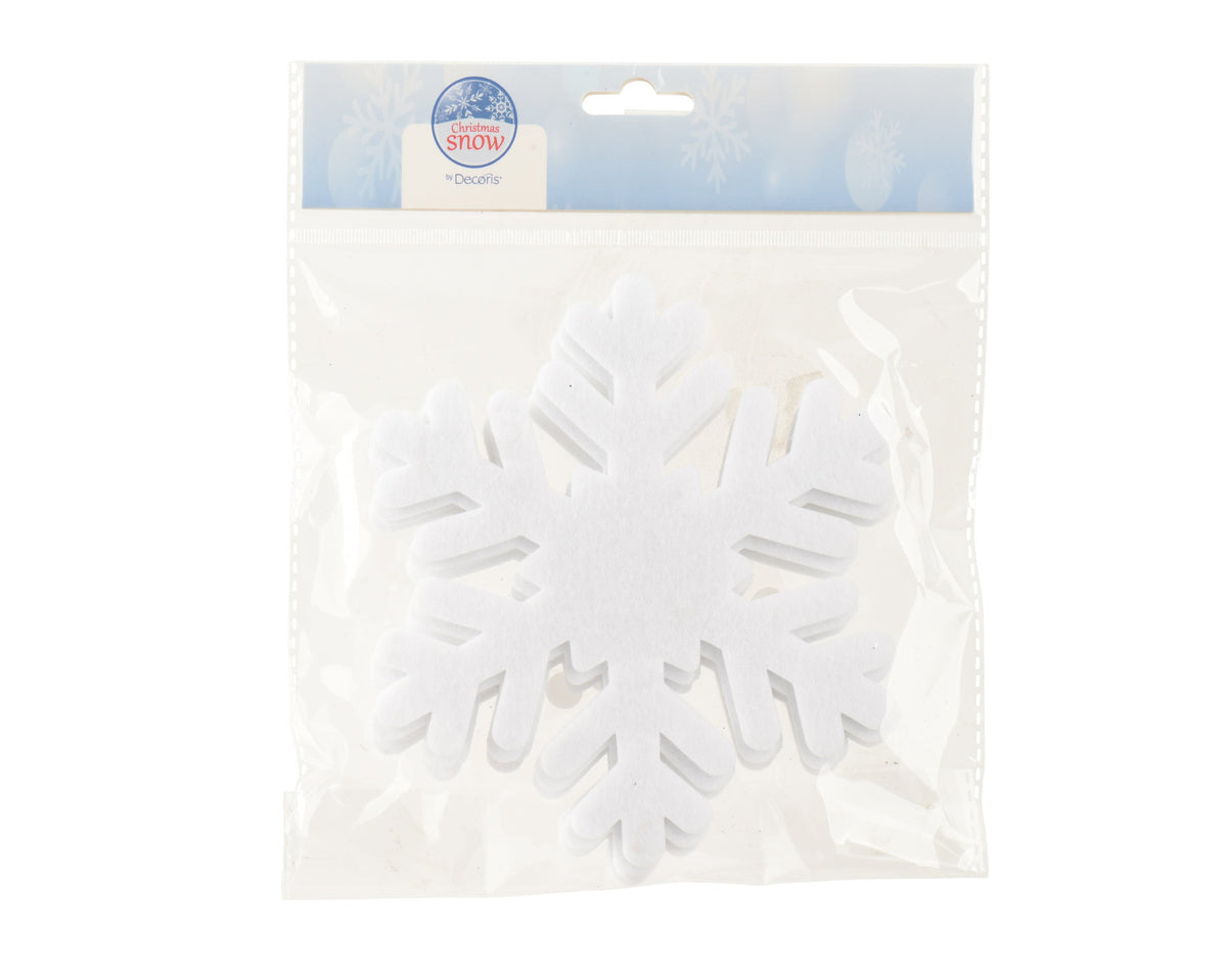 figuur polyester snowflake wit d.16cm x h.0.1cm