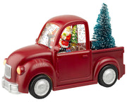 led waterspinner plastic car steady bo binnen rood/warm wit l.10cm x w.22.5cm x h.14cm