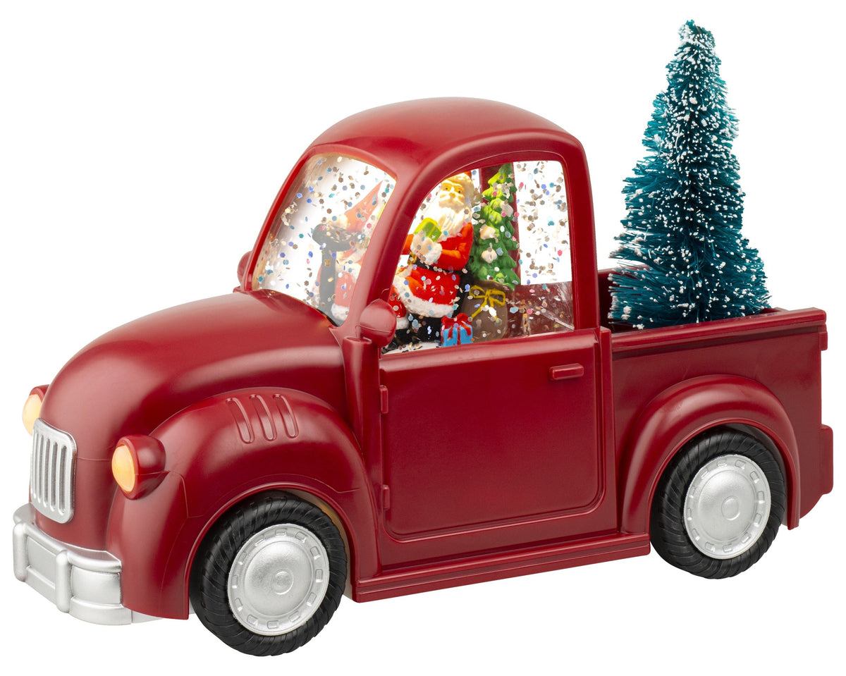 led waterspinner plastic car steady bo binnen rood/warm wit l.10cm x w.22.5cm x h.14cm