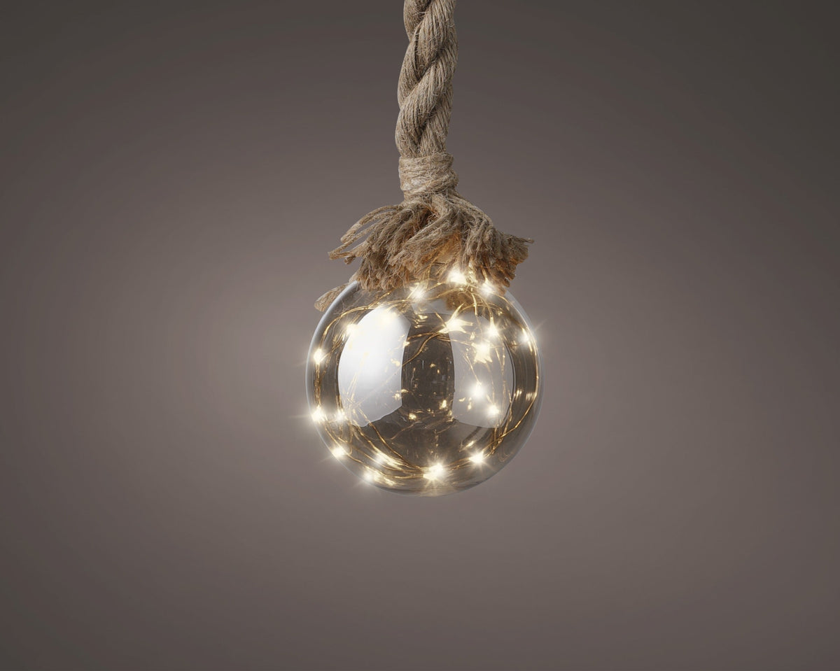 micro led bal steady bo binnen rookgrijs/klassiek warm d.14cm