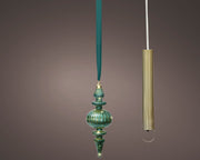 micro led ornament steady binnen smaragd/warm wit d.9.5cm x h.27cm
