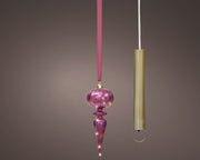 micro led ornament steady binnen roze/warm wit d.10.5cm x h.27cm