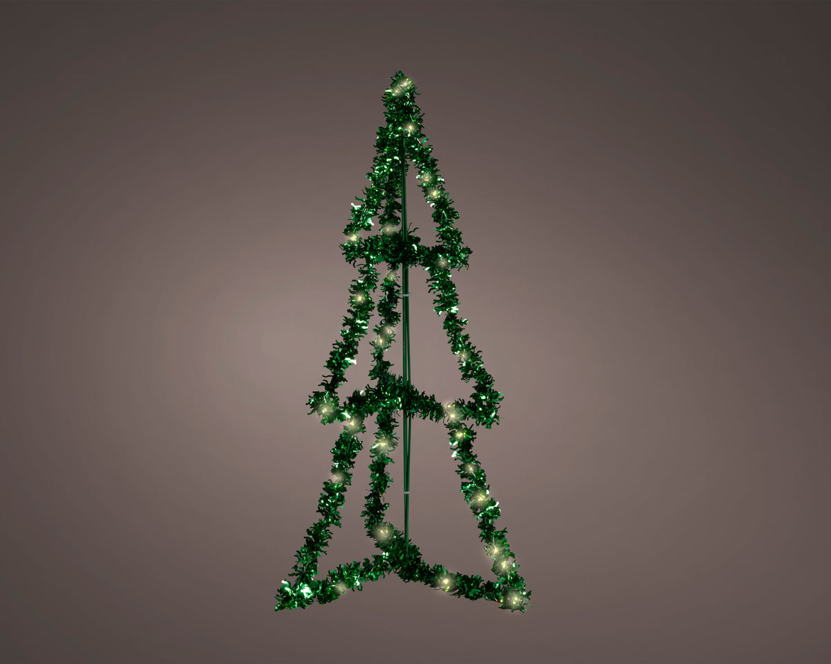 micro led boom pvc steady binnen groen/warm wit l.27cm x w.27cm x h.58cm