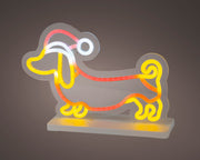 led neon light plastic dog steady binnen multi l.10cm x w.30.5cm x h.21cm