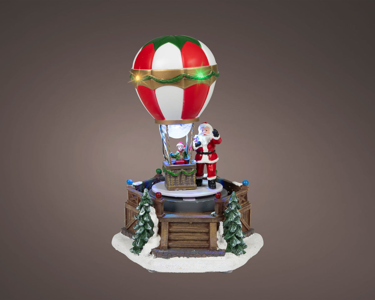 led scenery polyresin flashing effect binnen kleuren/multi l.16cm x w.15.5cm x h.22cm