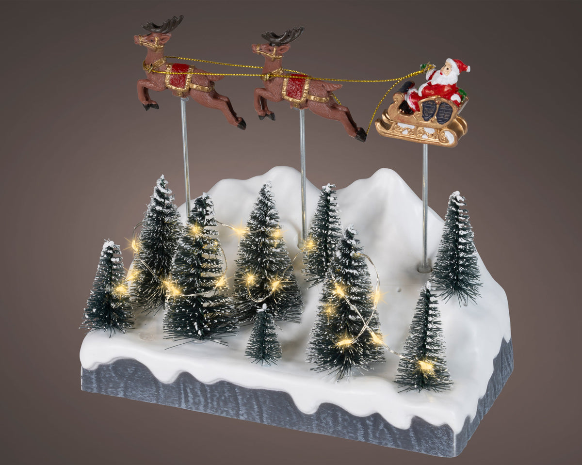 micro led scenery plastic steady binnen kleuren/warm wit l.10.7cm x w.21cm x h.19.5cm