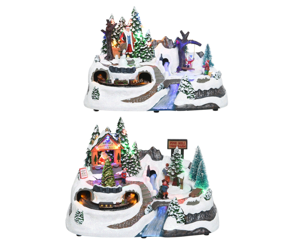 led scenery polyresin steady bo binnen 2ass multi/colour changing l.19cm x w.31cm x h.20cm