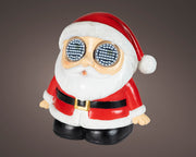 led kerstman polyresin steady buiten assortie/koel wit l.9.5cm x w.13cm x h.13.5cm