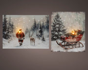 led canvas pvc flashing effect binnen 2ass assorted/warm white/koel wit l.1.5cm x w.38cm x h.28cm