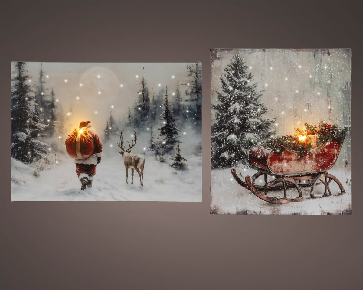 led canvas pvc flashing effect binnen 2ass assorted/warm white/koel wit l.1.5cm x w.38cm x h.28cm