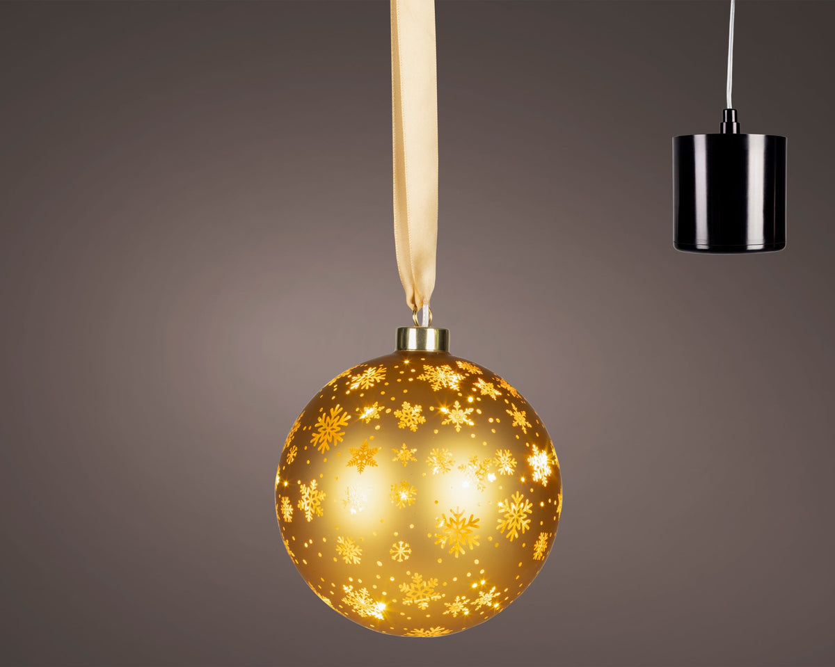 micro led bal steady binnen goud/warm wit d.14cm