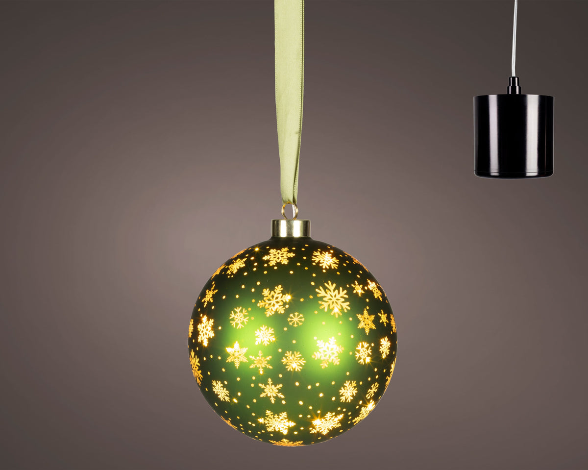 micro led bal steady binnen groen/warm wit d.14cm