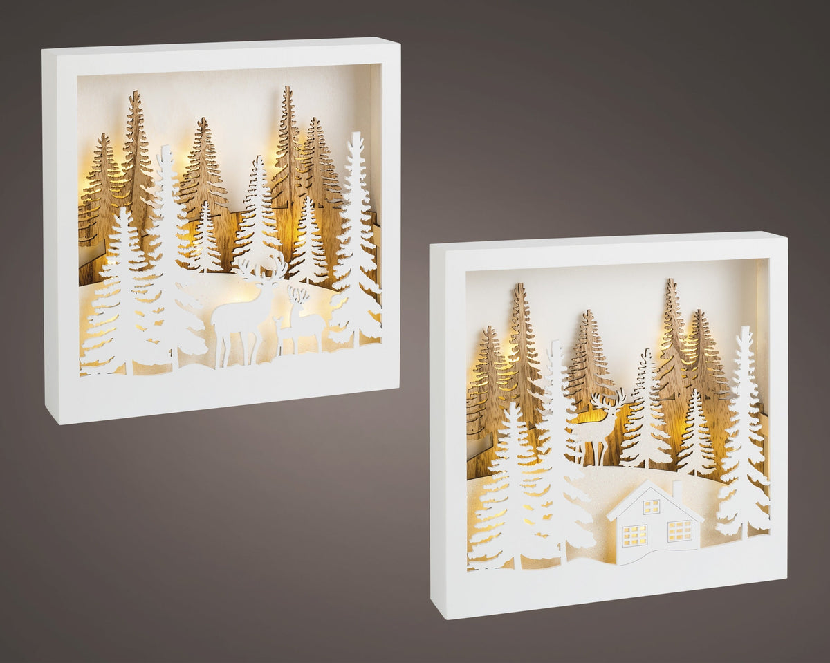 micro led scenery triplex steady bo binnen 2ass fsc 100% wit/warm wit l.4.5cm x w.25cm x h.25cm