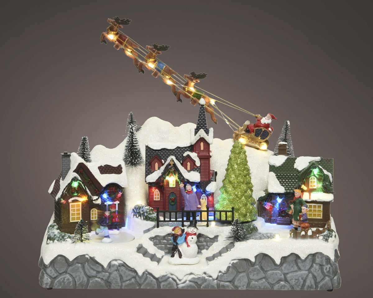 led scenery plastic steady binnen kleuren/multi l.32cm x w.17cm x h.27.5cm