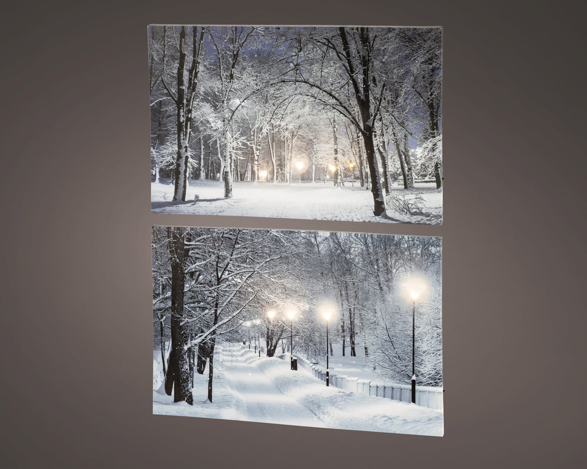 led canvas pvc flashing effect bo binnen 2ass assorted/warm wit/koel wit l.1.5cm x w.58cm x h.38cm