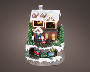 led scenery polyresin steady binnen kleuren/warm wit l.17cm x w.17cm x h.22.5cm