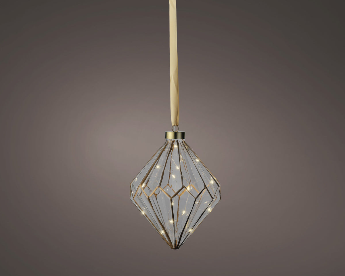 micro led diamant steady binnen helder/warm wit d.16cm x h.20cm