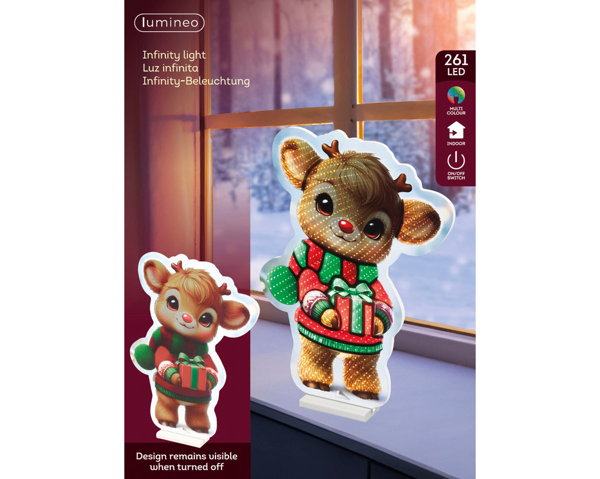 led infinity lights pet steady l.1.3cm w.41cm h.57cm