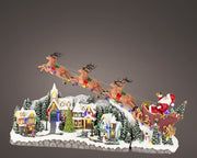 led scenery polyresin flashing effect binnen kleuren/multi l.25.5cm x w.97.5cm x h.54cm