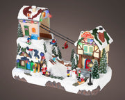led scenery polyresin twinkel effect binnen kleuren/multi l.20cm x w.40cm x h.31cm
