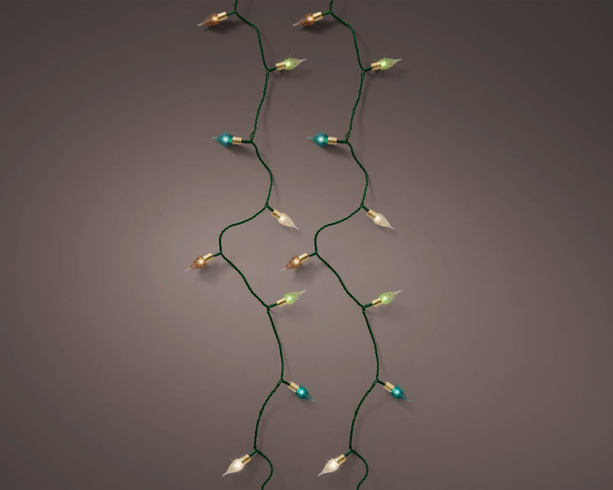 led vintage lights 8 functie twinkel effect buiten groen/soft gold/smaragd/groen/bruin 180 led l.1790cm