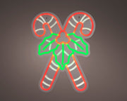 led zuurstok plastic candycanes steady binnen multi l.1.4cm x w.31.5cm x h.40cm