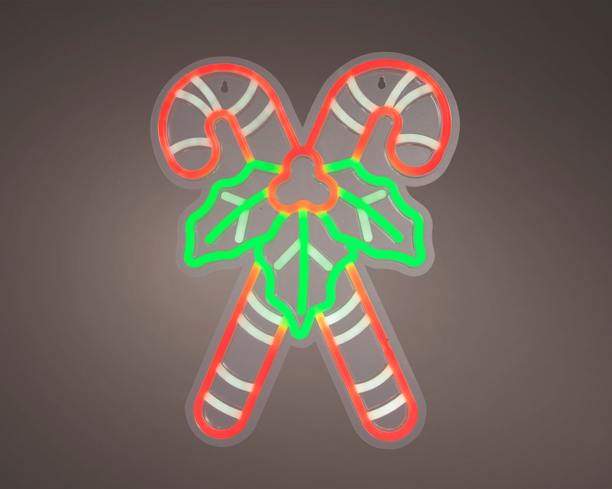 led zuurstok plastic candycanes steady binnen multi l.1.4cm x w.31.5cm x h.40cm