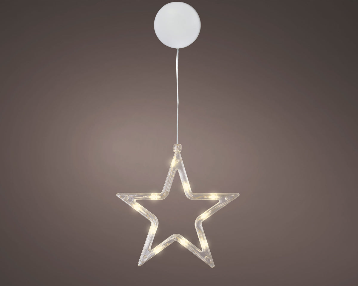 micro led raamverlichting plastic steady binnen transparant/warm wit d.17cm x l.1cm