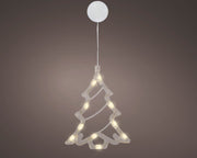 micro led raamverlichting plastic steady binnen transparant/warm wit l.1cm x w.14cm x h.17.5cm