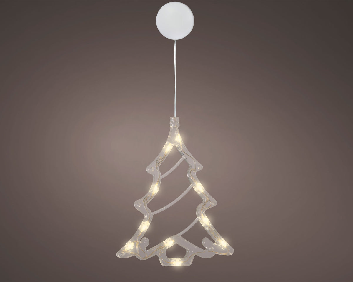 micro led raamverlichting plastic steady binnen transparant/warm wit l.1cm x w.14cm x h.17.5cm