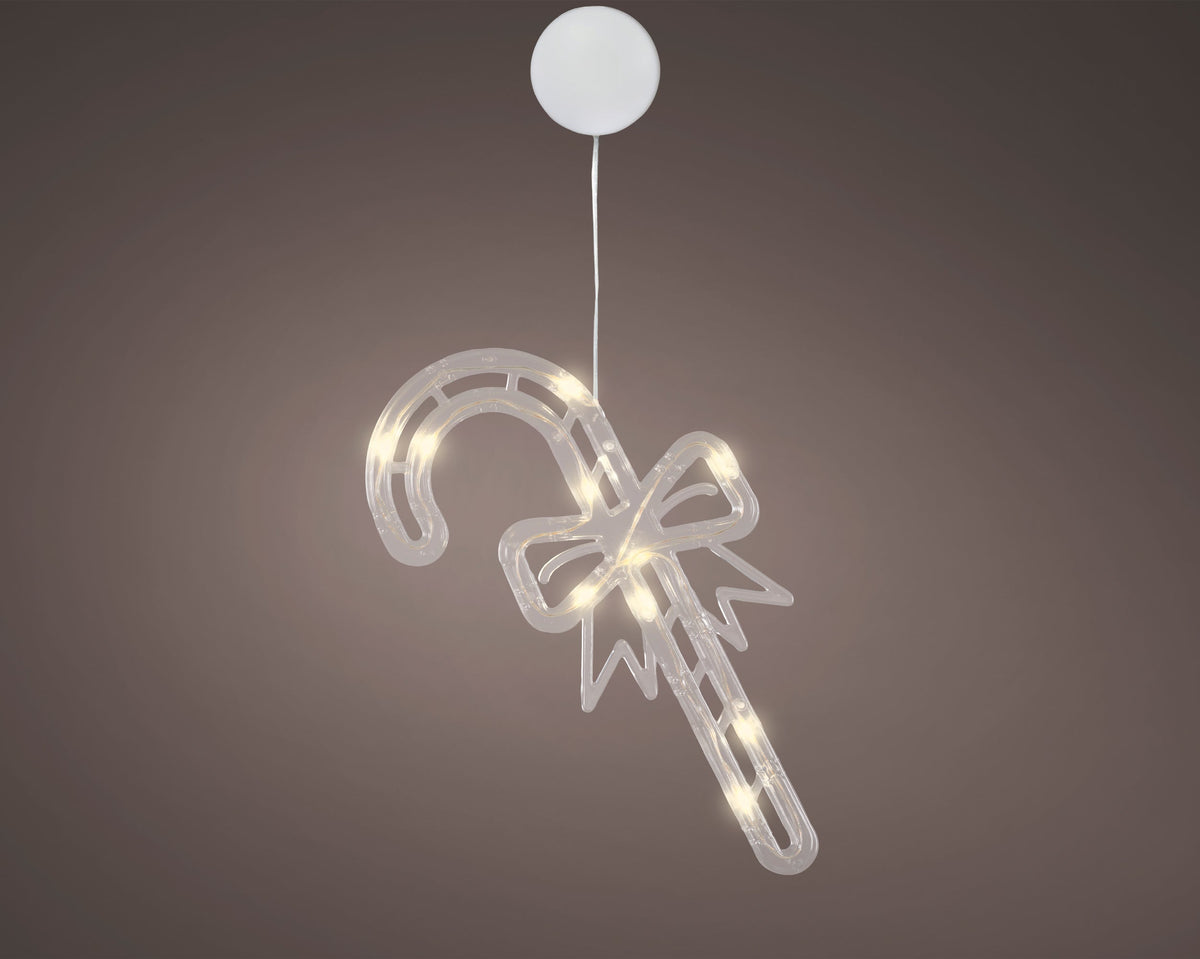 micro led raamverlichting plastic steady binnen transparant/warm wit l.1cm x w.12.5cm x h.22cm