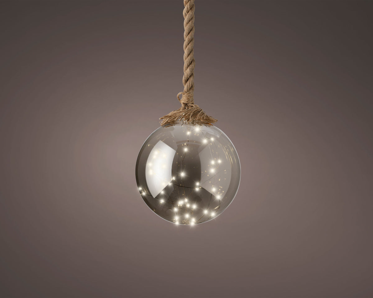 micro led bal steady bo binnen rookgrijs/klassiek warm d.19cm